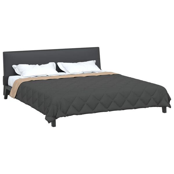 vidaXL Pilotă de vară Antracit și Taupe 220 x 200 cm Microfibră