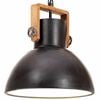 vidaXL Lampă suspendată industrială, negru, 30 cm, 25 W, E27, rotund