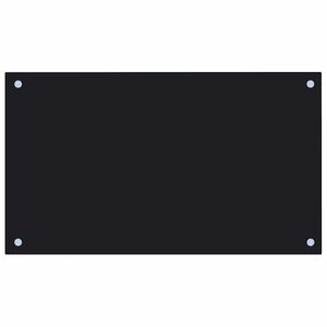 vidaXL Panou antistropi de bucătărie, negru 70x40 cm sticlă securizată