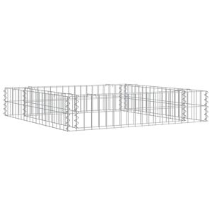 vidaXL Strat &icirc;nălțat de gabion, 100x100x20 cm, oțel galvanizat