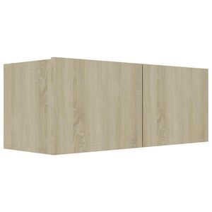 vidaXL Comodă TV, stejar Sonoma, 80 x 30 x 30 cm, lemn prelucrat