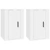 vidaXL Dulapuri TV montate pe perete, 2 buc., alb, 40x34,5x60 cm