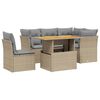 vidaXL Set canapele de grădină cu perne, 5 piese, bej, poliratan