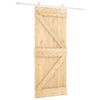 vidaXL Ușă glisantă Natural și Alb 80 x 210 cm Lemn masiv de pin