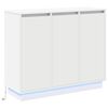 vidaXL Bufet LED Alb 90 x 32 x 75 cm Lemn prelucrat