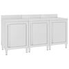 vidaXL Dulap blat de lucru comercial 180x60x96 cm oțel inoxidabil