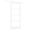 vidaXL Ușă glisantă ORKDAL Alb 93 x 211 cm Lemn masiv de pin și sticlă