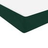 vidaXL Pat box spring cu saltea, verde &icirc;nchis, 160x210 cm, catifea