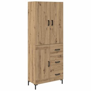vidaXL Bufet Stejar Artizanal 69,5 x 34 x 180 cm Lemn prelucrat