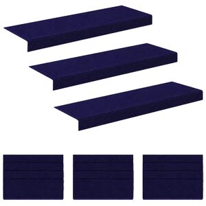 vidaXL Covorașe pentru trepte 15 buc. 65 x 21 x 4 cm albastru
