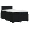 vidaXL Pat boxspring cu saltea Negru 120 x 190 cm Țesătură