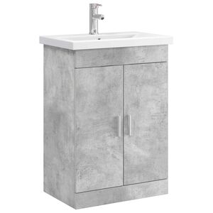 vidaXL Set de mobilier pentru baie Gri Beton 61 x 40 x 84,5 cm