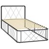 vidaXL Cadru de pat, gri, 90 x 200 cm, metal