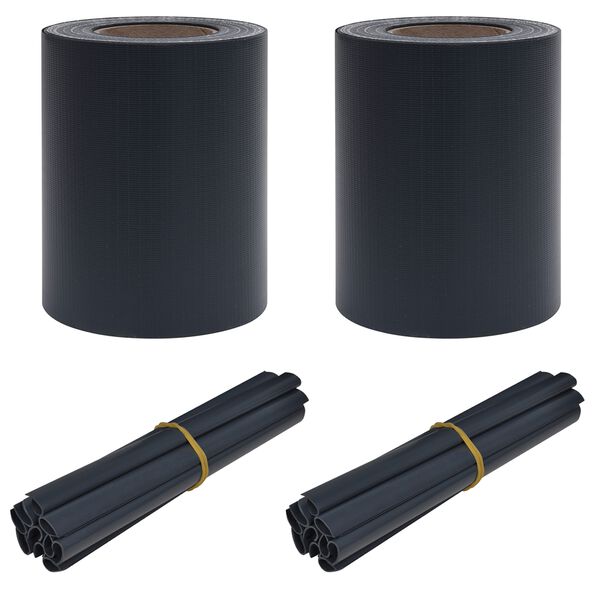 vidaXL Ecrane de Intimitate pentru Grădină 2 pcs Gri &icirc;nchis