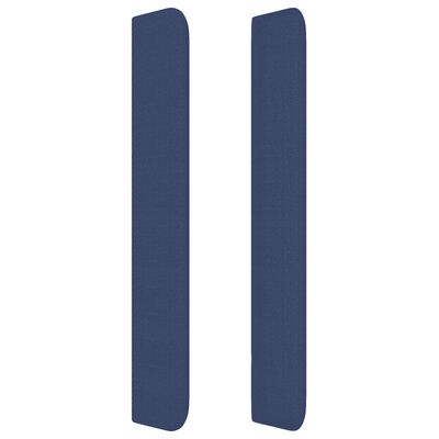 vidaXL Pat box spring cu saltea, albastru, 90x200 cm, textil