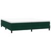 vidaXL Pat box spring cu saltea, verde &icirc;nchis, 180x210 cm, catifea