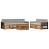 vidaXL Set de canapele de exterior 6 buc. Natural și gri deschis