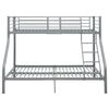 vidaXL Cadru de pat supraetajat, gri, 140 x 200/90 x 200 cm, metal