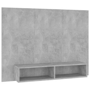 vidaXL Comodă TV de perete, gri beton, 120x23,5x90 cm, PAL