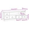 vidaXL Support TV cu sertar natural 110 x 30 x 40 cm Lemn solid de tec