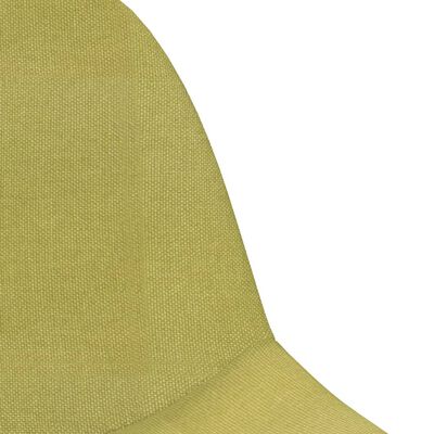 vidaXL Scaune de sufragerie pivotante, 4 buc., verde, material textil