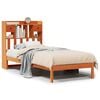 vidaXL Pat bibliotecă fără saltea maro ceruit 75x190 cm lemn masiv pin