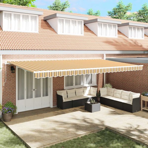 vidaXL Cortina Retractabilă Manual Multicolour 600 × 300 cm