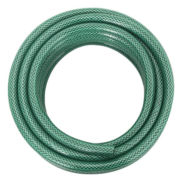 vidaXL Furtun de grădină cu set de racorduri, verde, 0,5", 20 m, PVC