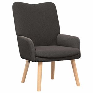 vidaXL fotoliu Gri &icirc;nchis 63 x 67 x 94 cm Țesătură de Oaie și Plywood