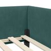 vidaXL Cadru de pat colțar cu headboard Verde &icirc;nchis 90 cm x 200 cm