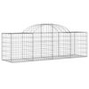 vidaXL Coșuri gabion arcuite 7 buc, 200x50x60/80 cm, fier galvanizat
