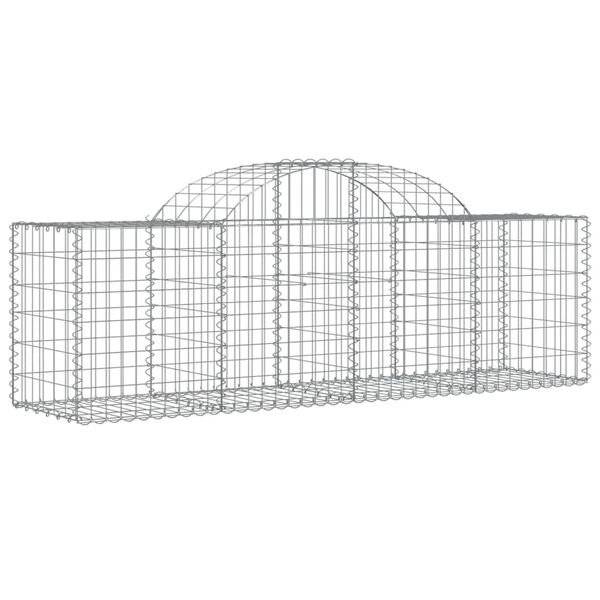vidaXL Coșuri gabion arcuite 7 buc, 200x50x60/80 cm, fier galvanizat