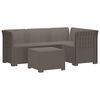 vidaXL Sofa de Grădină 4-Locuri Aspect Ratan PP Gri deschis