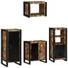 vidaXL Set de mobilier pentru baie 4 buc. Multicolor și negru
