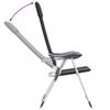 vidaXL Scaune de camping pliante, 2 buc., negru, aluminiu