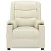 vidaXL Fotoliu rabatabil electric, crem, piele ecologică