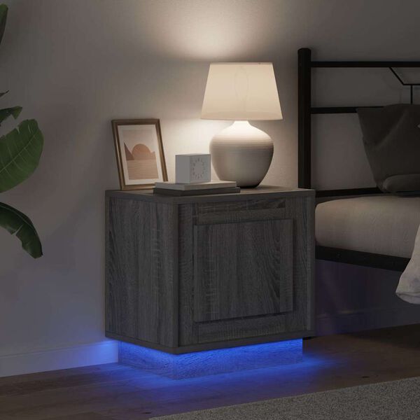 vidaXL Dulap de noapte Gri 44 x 34,5 x 45 cm Lemn compozit