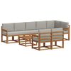 vidaXL Set de canapele de exterior 9 pcs Gri natural și deschis