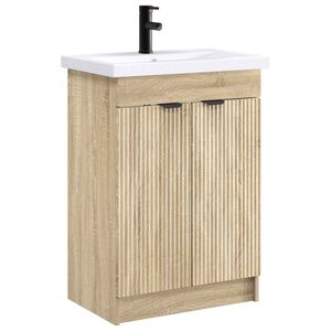 vidaXL Set de mobilier pentru baie Stejar Sonoma 78,5 x 37,5 x 81 cm