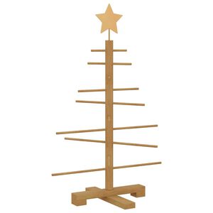 vidaXL Brad de Crăciun din lemn Maro 75 cm Bambus