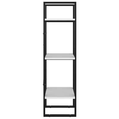 vidaXL Bibliotecă cu 3 rafturi, alb, 40x30x105 cm, PAL