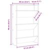 vidaXL Pantofar de perete, stejar sonoma, 60x18x90 cm, PAL