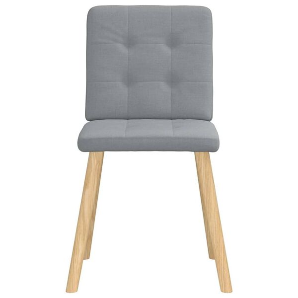 vidaXL Scaune de bucătărie pivotante, 4 buc., gri deschis, textil