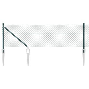vidaXL St&acirc;lp de gard. Verde 10 x 0,4 m (mesh 40 x 40 mm) Oțel și PVC