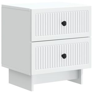 vidaXL Dulap de noapte Alb 43 x 34,5 x 47,5 cm Lemn prelucrat