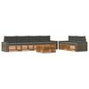 vidaXL Set de canapele de exterior 7 pcs Natural și Antracit Poliester