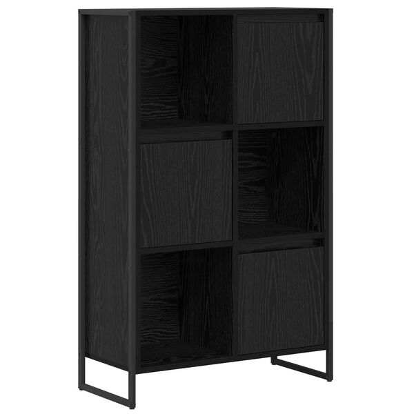 vidaXL Dulap pentru cărți Stejar Negru 68 x 30 x 108.5 cm