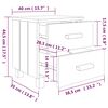 vidaXL Noptiere HAMAR, 2 buc, gri deschis, 40x35x44,5 cm, lemn masiv