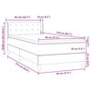 vidaXL Pat box spring cu saltea, gri deschis, 80x210 cm, catifea