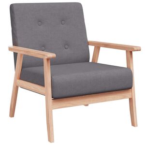 vidaXL Fotoliu, gri &icirc;nchis, material textil